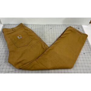 Carhartt Mens Relaxed Fit Duck Work Pants 36x34 Brown Durable Cotton BN2517-M